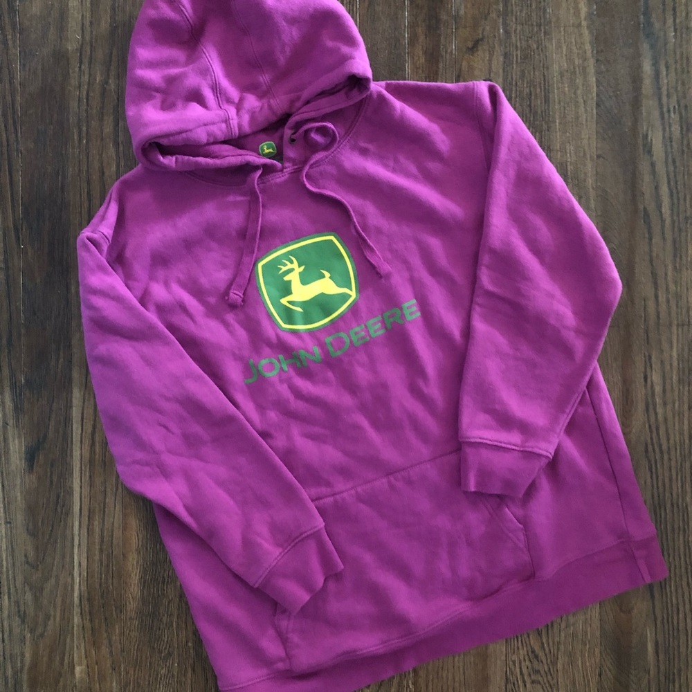 XL purple magenta John Deere hoodie
